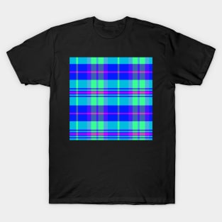 Neon Aesthetic Arable 1 Hand Drawn Textured Plaid Pattern T-Shirt